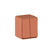 AtlasDesign Profi54 Терракотовый О/У Выключатель 2-клавишный 10 АХ  ATN547051  SE