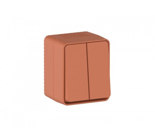 AtlasDesign Profi54 Терракотовый О/У Выключатель 2-клавишный 10 АХ  ATN547051  SE