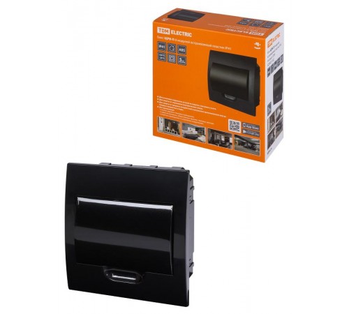 Бокс пластиковый встриваемый ЩРВ-П-8 модулей IP41, Антрацит  SQ0902-1002  TDM