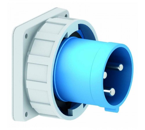 Вилка встраиваемая прямая 125A 3p(1р+N+PЕ) 6h 230V IP67 2860 120х120 I 2860-Bals I Bals