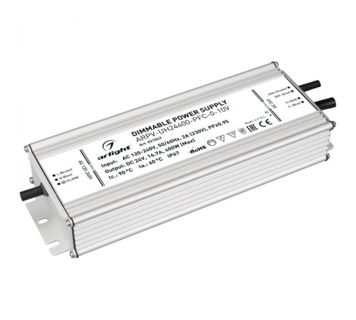 Блок питания ARPV-UH24400-PFC-0-10V (24V, 16.7A, 400W) (Arlight, IP67 Металл, 7 лет)  031043  Arlight