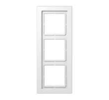 Рамка для вертикальной и горизонтальной установки, 3 поста; дюропласт; белый; LSDesign  LSD983WW  Jung