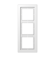 Рамка для вертикальной и горизонтальной установки, 3 поста; дюропласт; белый; LSDesign  LSD983WW  Jung