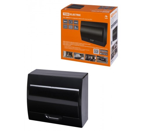 Бокс пластиковый навесной ЩРН-П-10 модулей IP41, Антрацит  SQ0901-0903  TDM