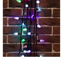 Гирлянда "Мультишишки" 10 м, черный Каучук, 80 диодов, цвет RGB  303-509-3  NEON-NIGHT