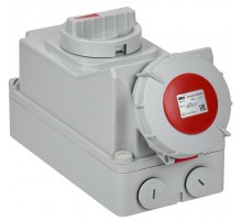 Розетка с механической блокировкой ССИ-824 32А-6ч 380В 3P+PE IP67  PSR12-032-4-5-67  IEK