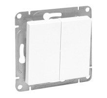 Механизм выключателя, двухклавишный, перекрёстный, белый Эпика EKF  UP1-SWW-22  EKF