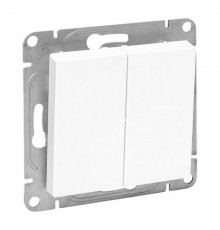 Механизм выключателя, двухклавишный, перекрёстный, белый Эпика EKF  UP1-SWW-22  EKF