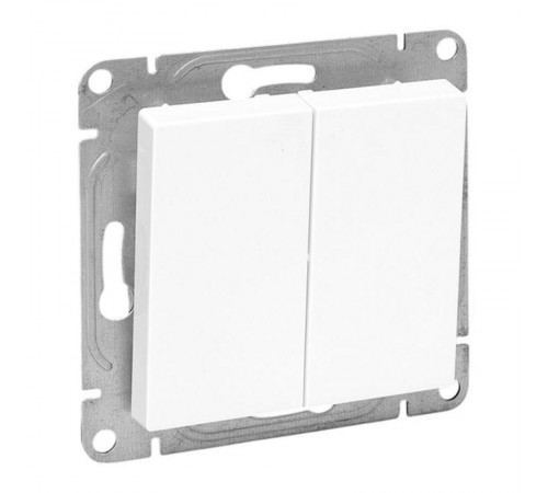 Механизм выключателя, двухклавишный, перекрёстный, белый Эпика EKF  UP1-SWW-22  EKF