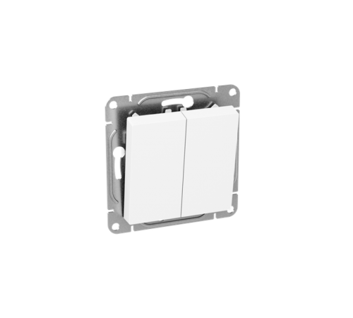 Механизм выключателя, двухклавишный, перекрёстный, белый Эпика EKF  UP1-SWW-22  EKF