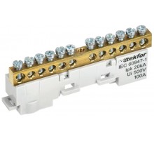 TEKFOR Шина L "фаза" неизолированная на универсальном держателе 6х9-12-Ср  TF-NN10-12-DL-K03  IEK