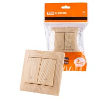 Выключатель на 2 направления 2 кл. 10А сосна "Лама"  SQ1815-0307  TDM