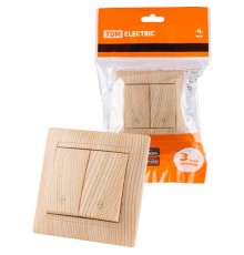 Выключатель на 2 направления 2 кл. 10А сосна "Лама"  SQ1815-0307  TDM