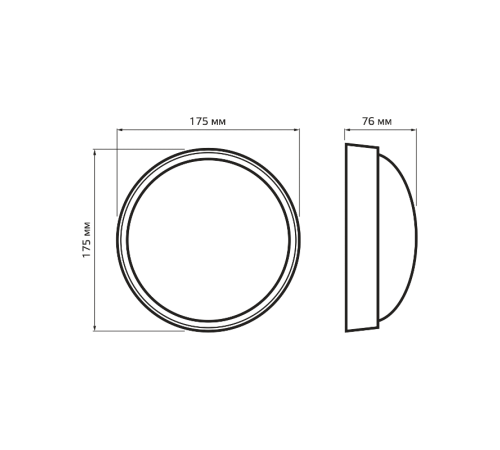 Светильник светодиодный пылевлагозащищенный для ЖКХ Qplus круг 15W 1200lm 4000K 160-260V IP54 D198*76мм бел, дек рам, м-вол сенс  142411215-S  Gauss