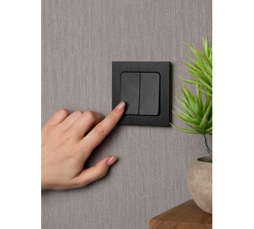 Стокгольм Механизм Выключателя 2-кл. проходного 10А черный PROxima  EZV10-027-10  EKF