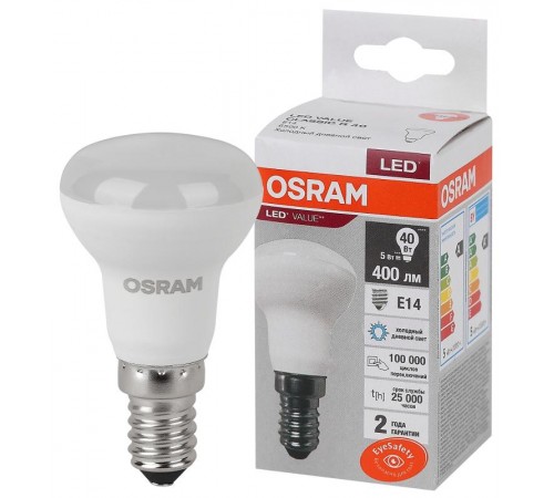 Лампа светодиодная LED Value R39 5W/865 230V E14 10X1       4058075582606  OSRAM
