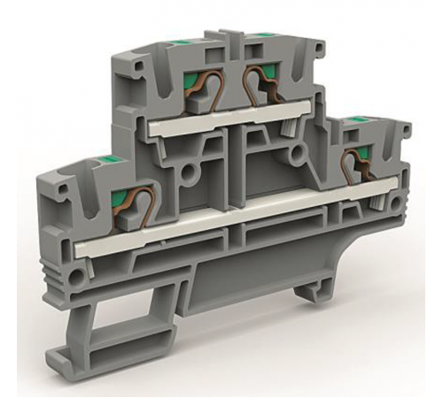 Двухуровневая клемма на 4 кв.мм  ZEFD400GR  DKC