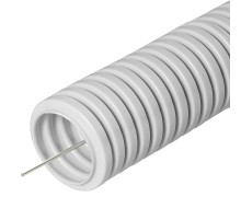 Труба гофрированная ПВХ легкая 350 Н серая д32 (10м/уп) с/з   PR.013231М10  Промрукав