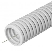 Труба гофрированная ПВХ легкая 350 Н серая д16 (25м/уп) с/з   PR.011631М25  Промрукав
