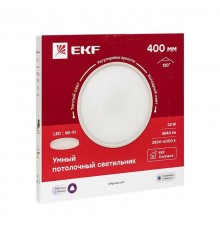 Умный потолочный светильник 400 мм 32W EKF Connect  sclwf-400-cct  EKF