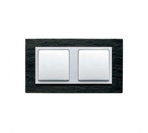 Simon 82 Рамка декоративная, 4 поста, S82 Nature, Камень, сланец-алюминий  82947-63  Simon