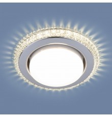 Светильник точечный встраиваемый 3031 GX53 CL прозрачный с подсветкой  a045485  Elektrostandard