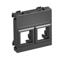 Корпус компьютерной розетки Modul45 тип LE (прямой) 45x45 мм (черный) (DTG-02LE SWGR1)  6119306  OBO Bettermann