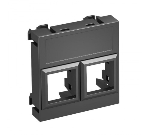 Корпус компьютерной розетки Modul45 тип LE (прямой) 45x45 мм (черный) (DTG-02LE SWGR1)  6119306  OBO Bettermann