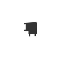 Коннектор угловой горизонтальный для накладного и встраиваемого монтажа для магнитной системы Galakti 36x36x6мм черный  V4-R7-09.RG23.TRK-0008  VART