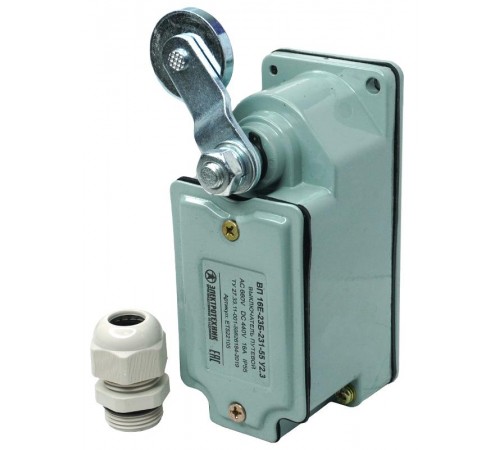 ВП 16Е-23Б-231-55 У2.3, рычаг с роликом, с сальником, ход влево, cамовозврат, 1з+1р, IP55, выключатель путевой (ЭТ)  ET522105  Электротехник