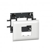 Суппорт-рамка Mosaic 2 модуля для кабель-канала DLP с крышкой 85 мм  010992  Legrand