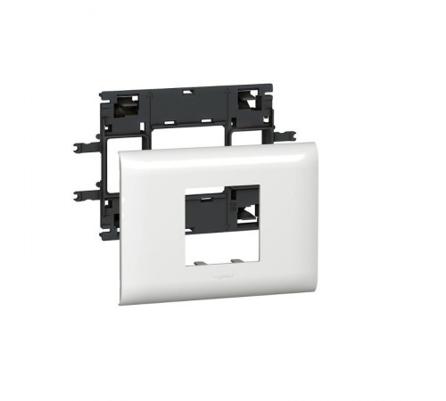 Суппорт-рамка Mosaic 2 модуля для кабель-канала DLP с крышкой 85 мм  010992  Legrand