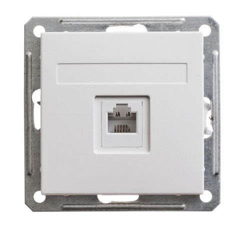 W59 Белый Розетка телефонная 1-ая RJ11  RSI-152T-1-86  SE