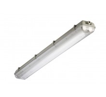 Светильник люминесцентный пылевлагозащищенный с БАП TLWP236 PC EL EM 1263x135x105мм без ламп IP65 прозр  00856  TechnoLux