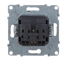 SUNO Силовая розетка 2К 16А 250В. Винтовые зажимы. Цвет "Алюминий"  721333  Legrand