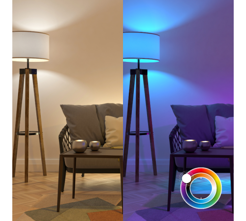 Лампа Светодиодная Smart Home RGBW E27 A60 10 Вт 2700-6500K 1/10/100  1180112  Gauss