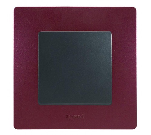 Etika Антрацит Выключатель 1-клавишный, автозажимные клеммы, 10AX, 250 В  672601  Legrand