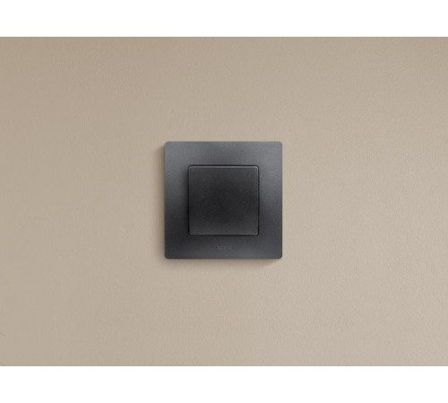 Etika Антрацит Выключатель 1-клавишный, автозажимные клеммы, 10AX, 250 В  672601  Legrand