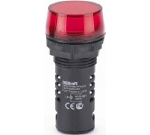 Лампа комм. ADDS 22 мм LED кр. 220В AC/DC ЛK-22   25119DEK  DEKraft