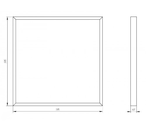 Светильник светодиодный универсальный SPO-910-3-40K-032 32Вт 3360Лм 4000К 595x595x40мм матовый с проводом  Б0046473  ЭРА