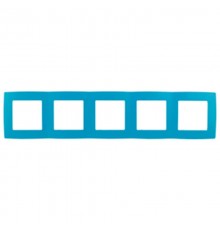 Рамка на 5 постов 12-5005-28  ,  голубой  Б0019425  ЭРА