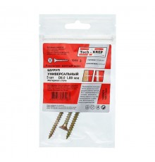 Саморез ШУж 6,0х80 пот. гол. (3 шт) - пакет ( 0,03 кг)  102521  Tech-KREP