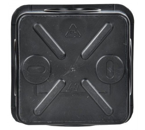 Коробка расп. КМ41236 70х70х40мм IP44 4 вв. черная  UKO21-070-070-040-K02-44  IEK