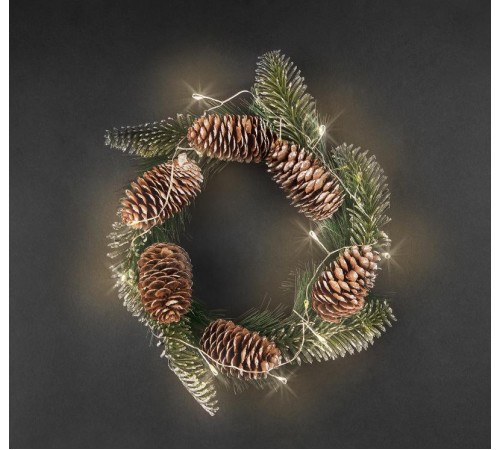 Гирлянда  95 036 NGF-D041-02 (венок шишки WW)  95036  Navigator