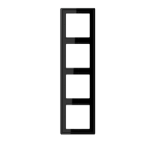 Рамка для вертикальной и горизонтальной установки, 4 поста; дюропласт; черный; LS990  LS984SW  Jung