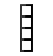 Рамка для вертикальной и горизонтальной установки, 4 поста; дюропласт; черный; LS990  LS984SW  Jung