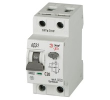 АВДТ 6кА  PRO D326E2C20А100 АД-32 электронное 1P+N C20 100мА тип А   Б0059068  ЭРА