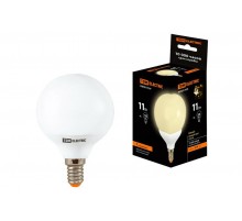 Лампа энергосберегающая КЛЛ 11Вт E14 827 шарообразная G55  SQ0323-0159  TDM