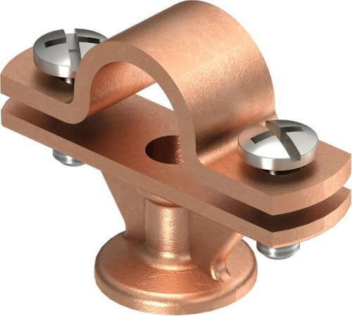 Держатель молниеприемного стержня, с фланцем (113 ZN-16)  5412633  OBO Bettermann