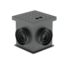 Колодец контрольный с крышкой. Размер 200х200х200мм. ABS-пластик  KK200-200-200  КМ-профиль